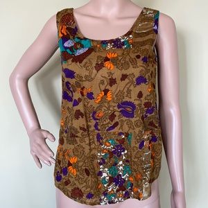 Vintage Jacqueline Ferrar Patterned Tank Top